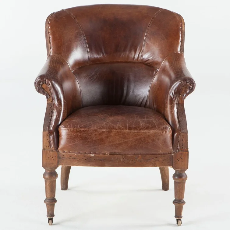 Best cognac leather club chair